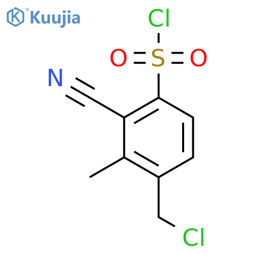 4-Chloromethyl-2-cyano-3-methylbenzenesulfonyl chloride structure