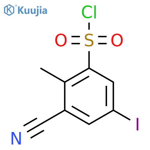 3-Cyano-5-iodo-2-methylbenzenesulfonyl chloride structure