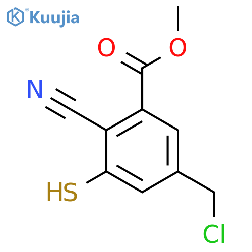 Methyl 5-chloromethyl-2-cyano-3-mercaptobenzoate structure
