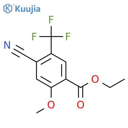 Ethyl 4-cyano-2-methoxy-5-(trifluoromethyl)benzoate structure