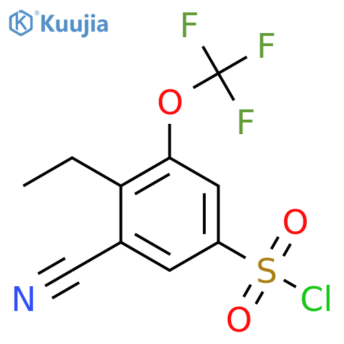 3-Cyano-4-ethyl-5-(trifluoromethoxy)benzenesulfonyl chloride structure