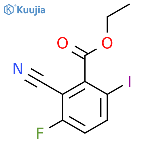 Ethyl 2-cyano-3-fluoro-6-iodobenzoate structure