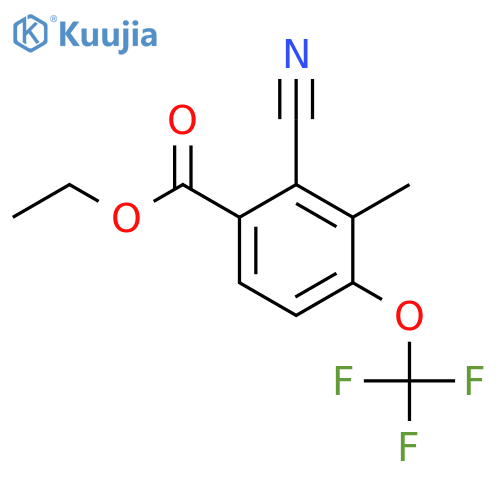 Ethyl 2-cyano-3-methyl-4-(trifluoromethoxy)benzoate structure