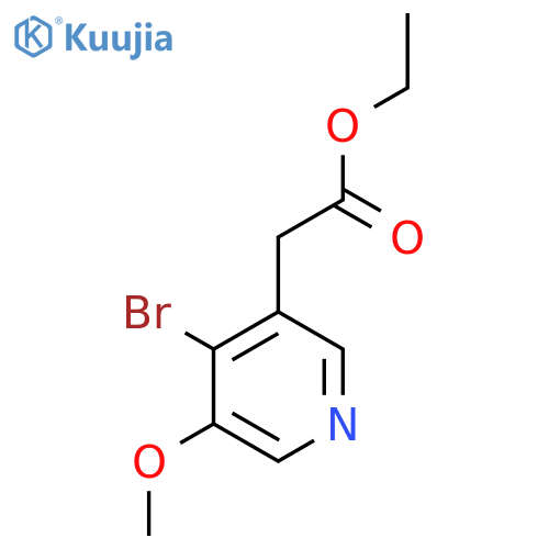 Ethyl 4-bromo-3-methoxypyridine-5-acetate structure