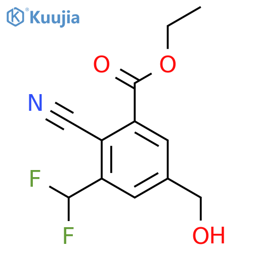 Ethyl 2-cyano-3-difluoromethyl-5-(hydroxymethyl)benzoate structure