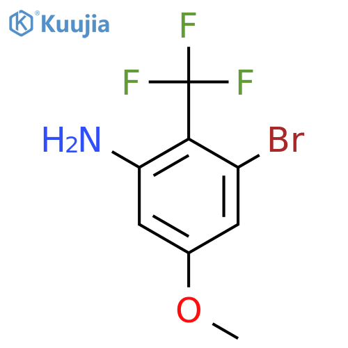 3-Bromo-5-methoxy-2-(trifluoromethyl)aniline structure