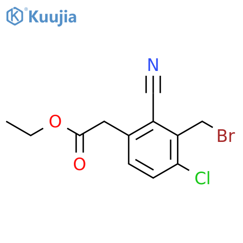 Ethyl 3-bromomethyl-4-chloro-2-cyanophenylacetate structure