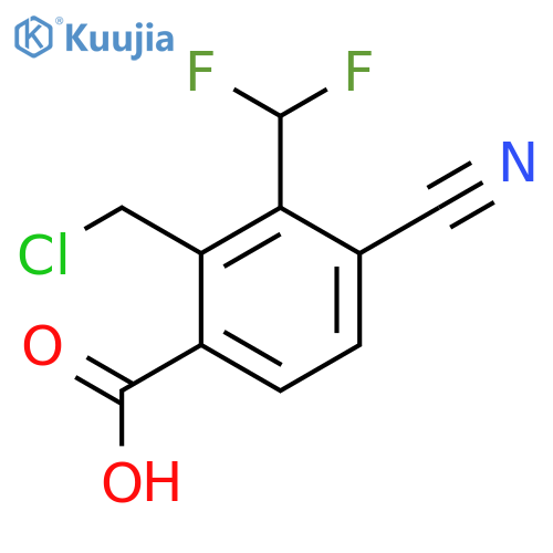 2-Chloromethyl-4-cyano-3-(difluoromethyl)benzoic acid structure