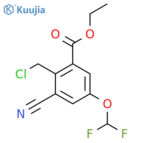 Ethyl 2-chloromethyl-3-cyano-5-(difluoromethoxy)benzoate structure