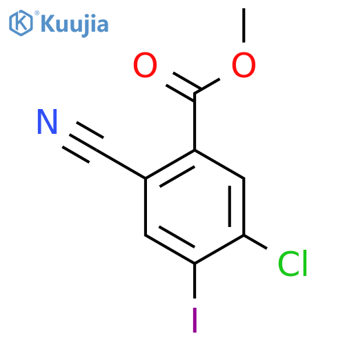 Methyl 5-chloro-2-cyano-4-iodobenzoate structure