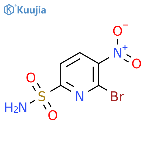 2-Bromo-3-nitropyridine-6-sulfonamide structure