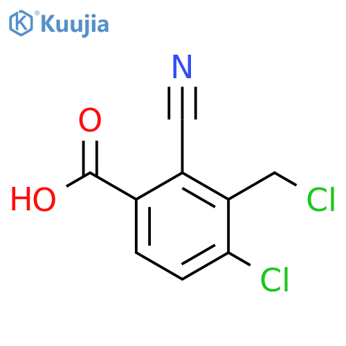 4-Chloro-3-chloromethyl-2-cyanobenzoic acid structure