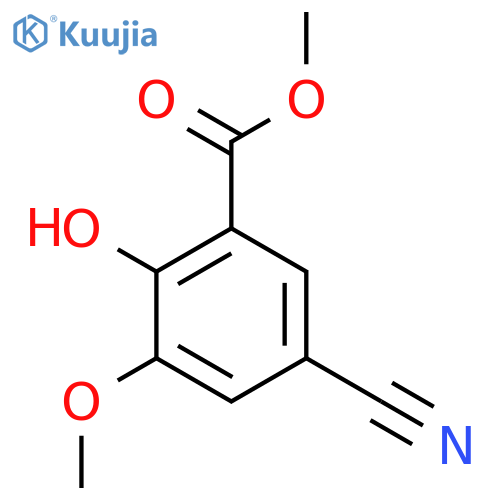 Methyl 5-cyano-2-hydroxy-3-methoxybenzoate structure