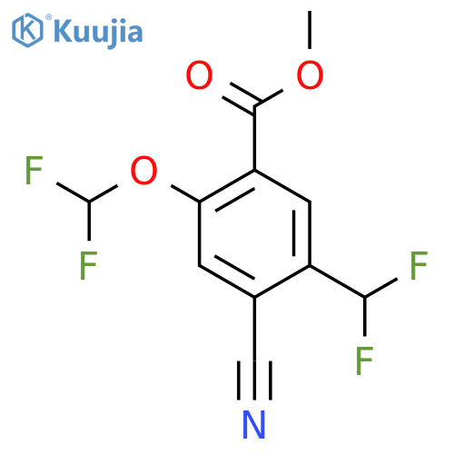 Methyl 4-cyano-2-difluoromethoxy-5-(difluoromethyl)benzoate structure