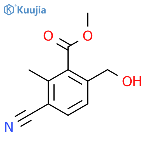 Methyl 3-cyano-6-hydroxymethyl-2-methylbenzoate structure