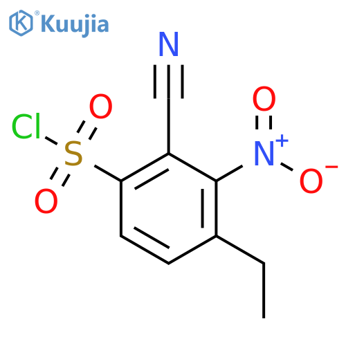 2-Cyano-4-ethyl-3-nitrobenzenesulfonyl chloride structure