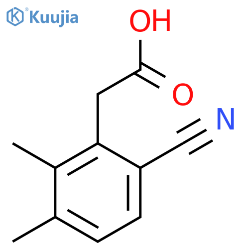 6-Cyano-2,3-dimethylphenylacetic acid structure