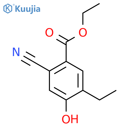 Ethyl 2-cyano-5-ethyl-4-hydroxybenzoate structure