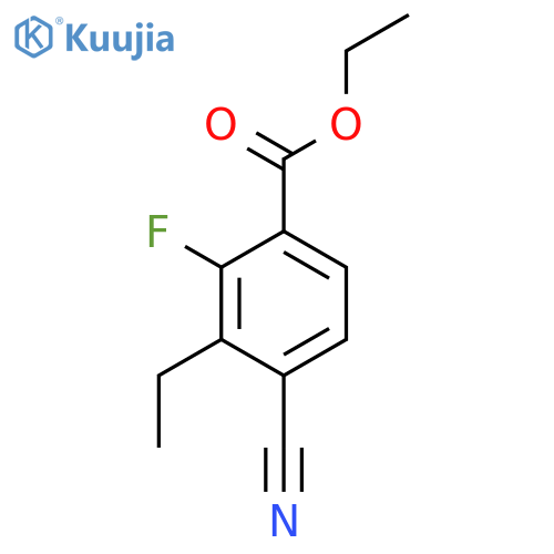 Ethyl 4-cyano-2-fluoro-3-ethylbenzoate structure