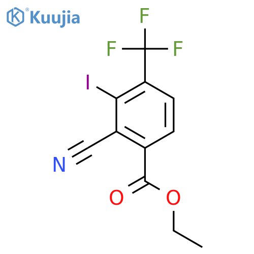 Ethyl 2-cyano-3-iodo-4-(trifluoromethyl)benzoate structure