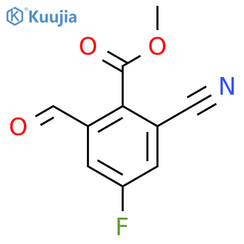 Methyl 2-cyano-4-fluoro-6-formylbenzoate structure