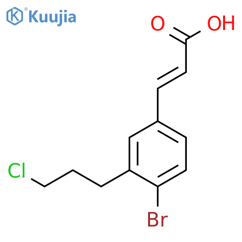 4-Bromo-3-(3-chloropropyl)cinnamic acid structure