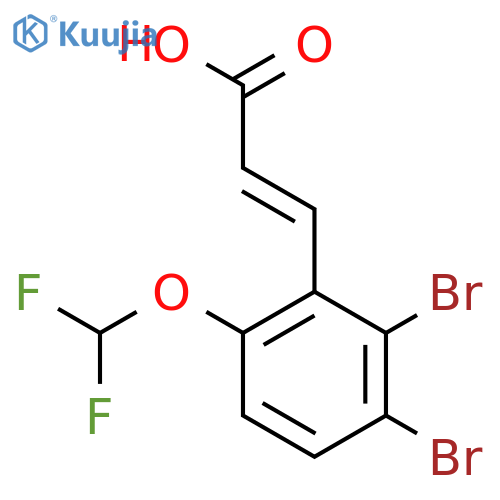 2,3-Dibromo-6-(difluoromethoxy)cinnamic acid structure