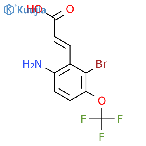 6-Amino-2-bromo-3-(trifluoromethoxy)cinnamic acid structure