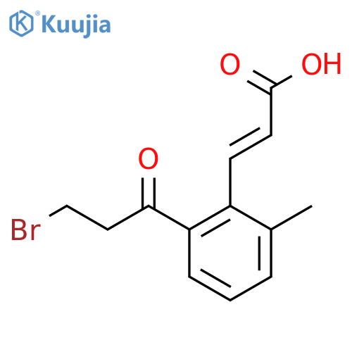 2-(3-Bromopropanoyl)-6-methylcinnamic acid structure