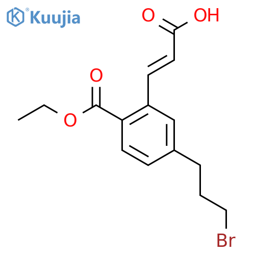Ethyl 4-(3-bromopropyl)-2-(2-carboxyvinyl)benzoate structure