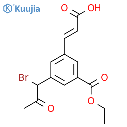 Ethyl 3-(1-bromo-2-oxopropyl)-5-(2-carboxyvinyl)benzoate structure