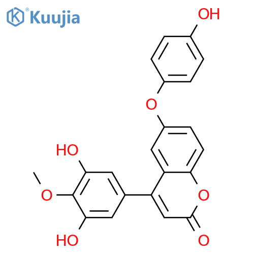 6-Hydroxy-4-(3,4,5-trihydroxyphenyl)-2H-1-benzopyran-2-one; 6-O-(4-Hydroxyphenyl), 4'-Me ether structure