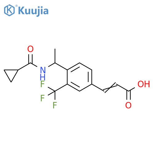 2-Propenoic acid, 3-[4-[1-[(cyclopropylcarbonyl)amino]ethyl]-3-(trifluoromethyl)phenyl]- structure
