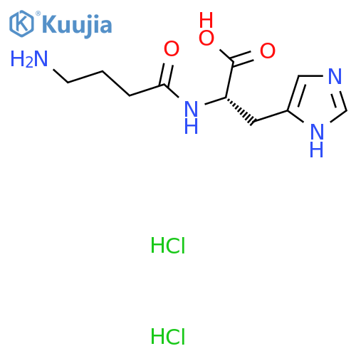 (2S)-2-(4-aminobutanamido)-3-(1H-imidazol-4-yl)propanoic acid dihydrochloride structure
