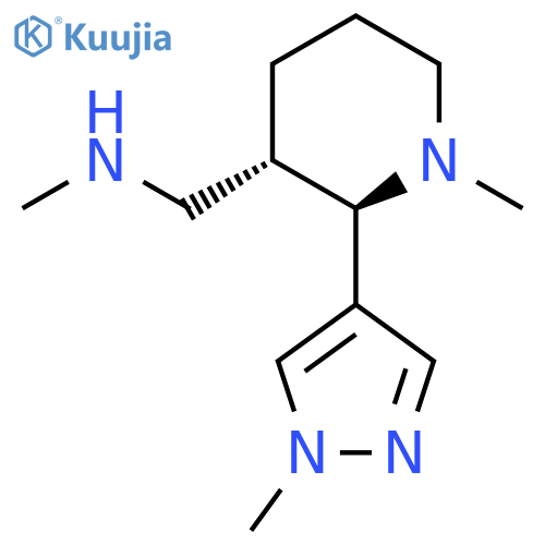 methyl({[(2R,3S)-1-methyl-2-(1-methyl-1H-pyrazol-4-yl)piperidin-3-yl]methyl})amine structure