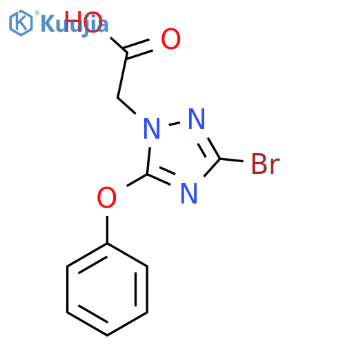 (3-Bromo-5-phenoxy-1H-1,2,4-triazol-1-yl)acetic acid structure