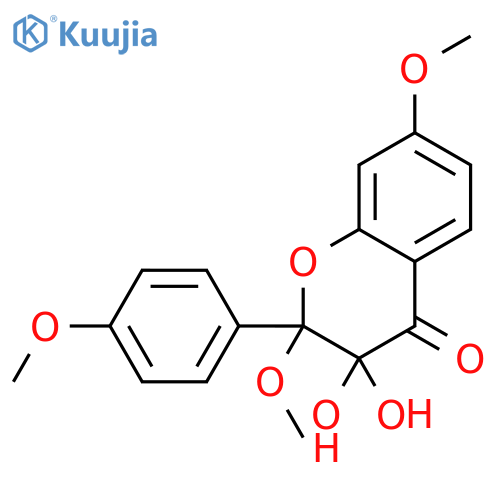 3,3-dihydroxy-2,7-dimethoxy-2-(4-methoxyphenyl)chromen-4-one structure