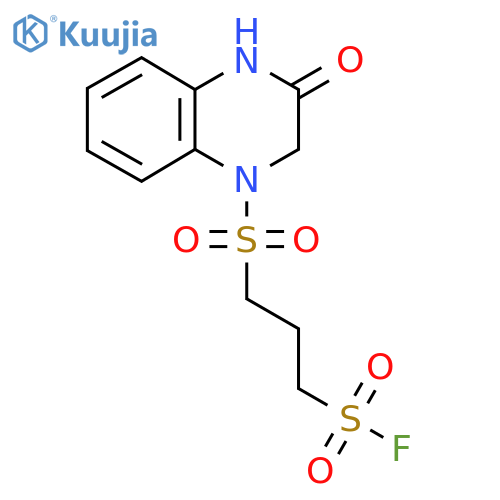 3-[(3-Oxo-1,2,3,4-tetrahydroquinoxalin-1-yl)sulfonyl]propane-1-sulfonyl fluoride structure
