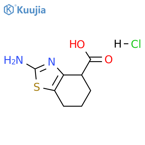 2-amino-4,5,6,7-tetrahydro-1,3-benzothiazole-4-carboxylic acid hydrochloride structure