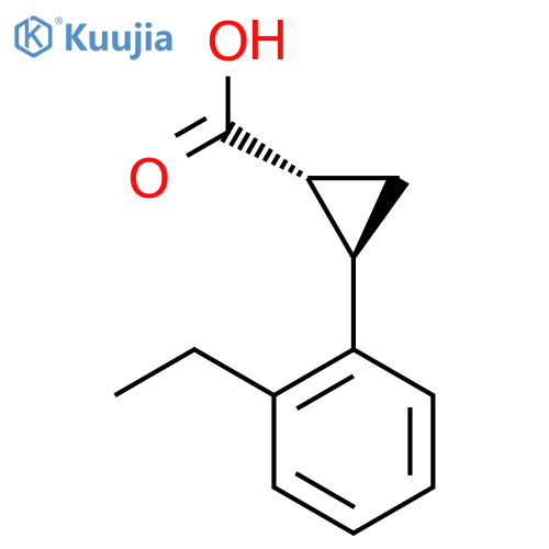 (1R,2R)-2-(2-Ethylphenyl)cyclopropane-1-carboxylic acid structure