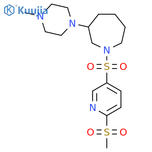 1-[(6-Methanesulfonylpyridin-3-yl)sulfonyl]-3-(4-methylpiperazin-1-yl)azepane structure