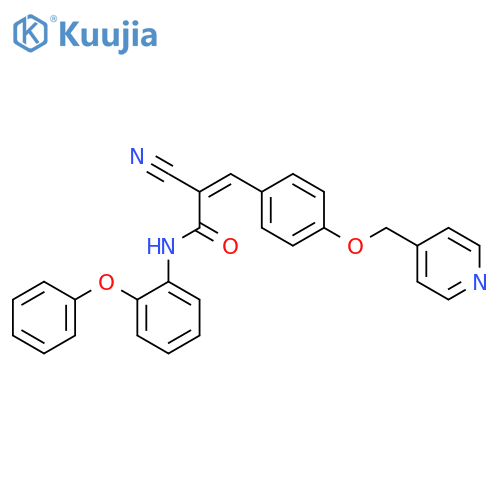 (Z)-2-Cyano-N-(2-phenoxyphenyl)-3-[4-(pyridin-4-ylmethoxy)phenyl]prop-2-enamide structure