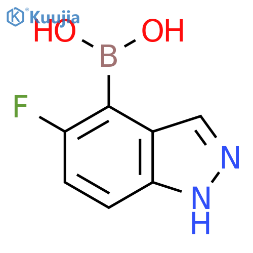 (5-fluoro-1H-indazol-4-yl)boronic acid structure