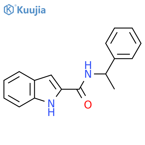N-(1-phenylethyl)-1H-indole-2-carboxamide structure