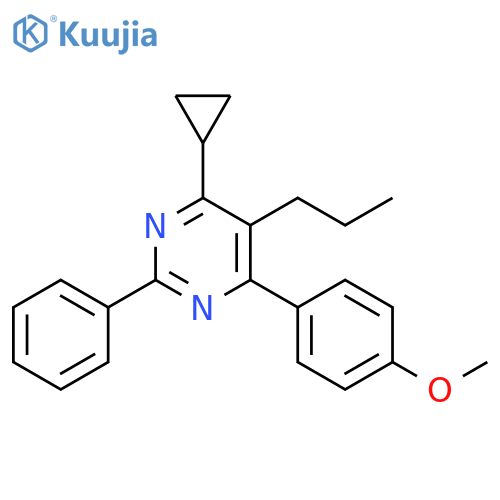 2-Phenyl-4-(4-methoxyphenyl)-5-propyl-6-cyclopropylpyrimidine structure