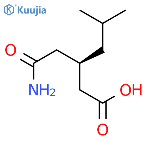 (R)-(-)-3-(Carbamoylmethyl)-5-methylhexanoic acid structure