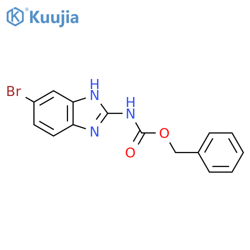 (5-Bromo-1H-benzoimidazole-2-yl)carbamic acid benzyl ester structure