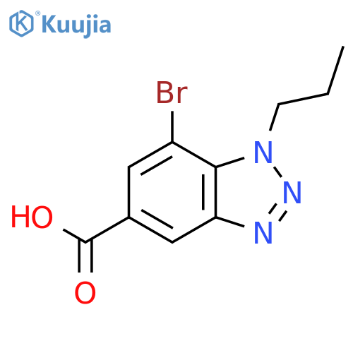 7-Bromo-1-propyl-1,2,3-benzotriazole-5-carboxylic acid structure