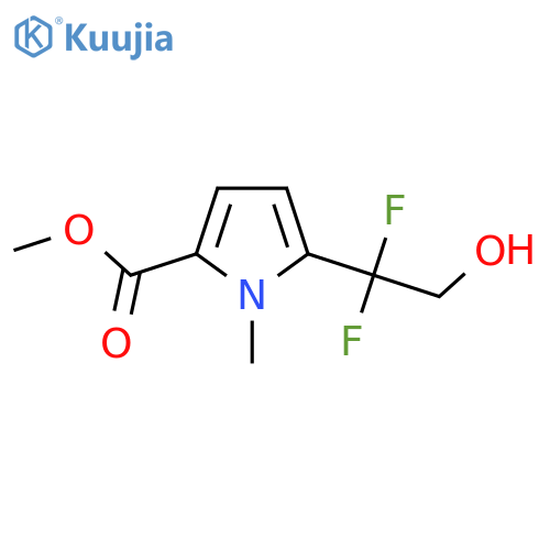 methyl 5-(1,1-difluoro-2-hydroxyethyl)-1-methyl-1H-pyrrole-2-carboxylate structure