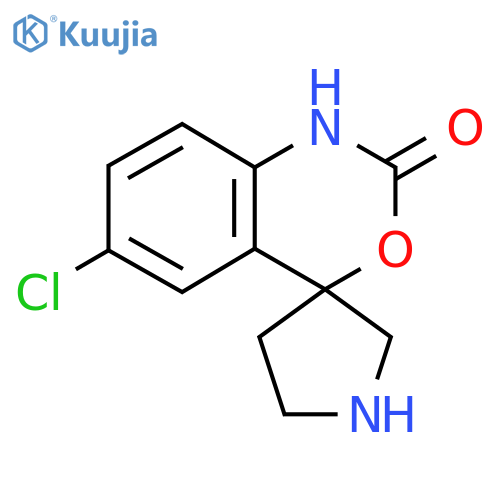 6-Chloro-1,2-dihydrospiro[3,1-benzoxazine-4,3'-pyrrolidine]-2-one structure